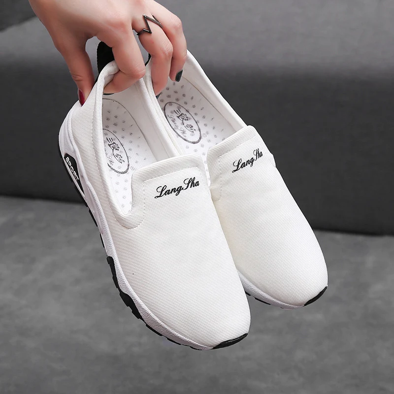 Women's Canvas Shoes Youth Casual Shoes Comfortable High Heels канва обувь - Image 2