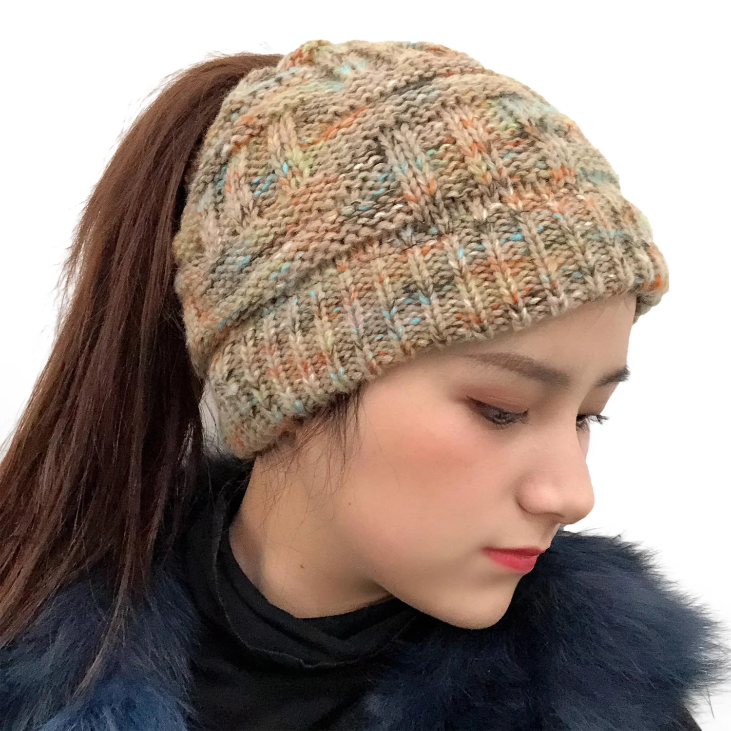 Women's Color pullover hat ponytailcap - Image 5