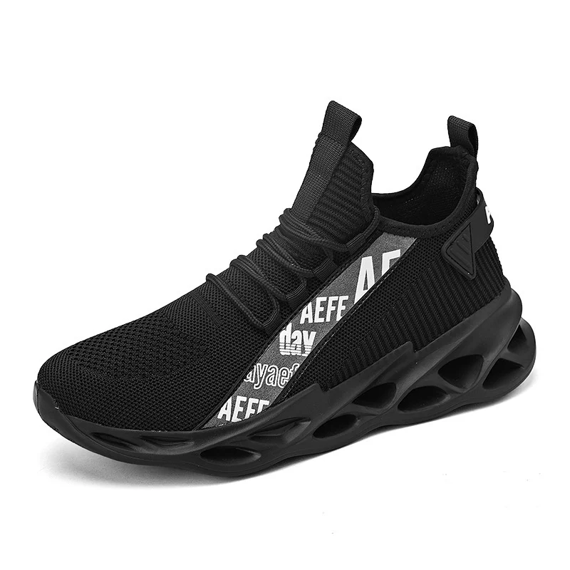 Men's Shoes Reflective Travel Sneakers Flyknit Breathable - imagine 5