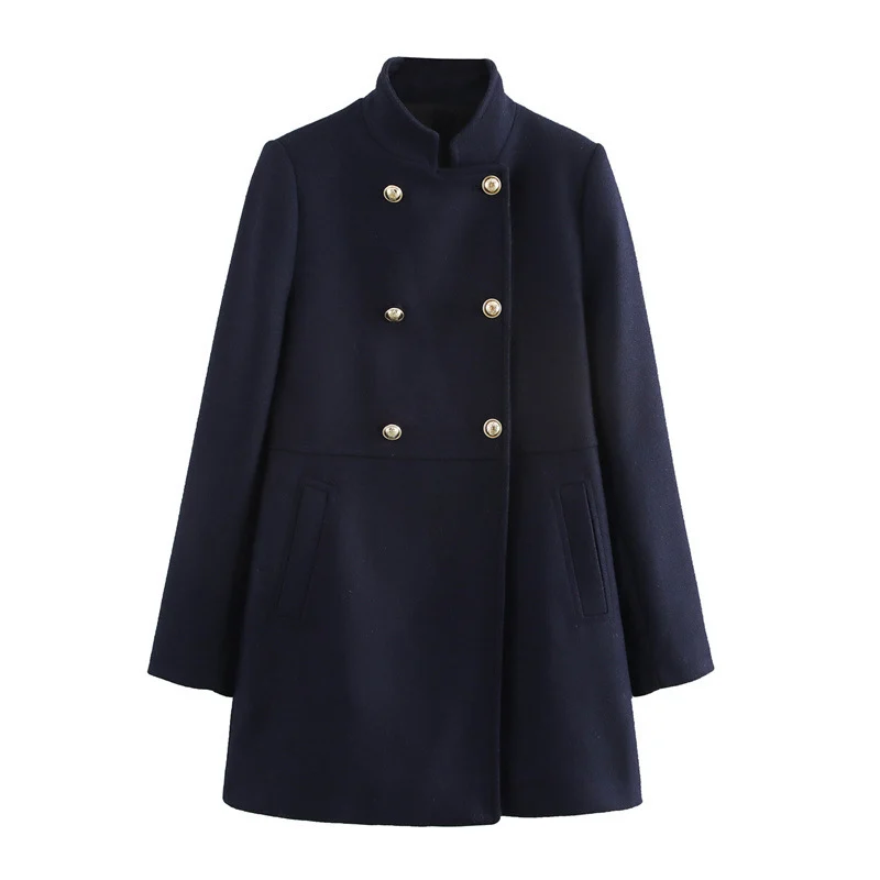 Women's Blended Double Breasted Coat