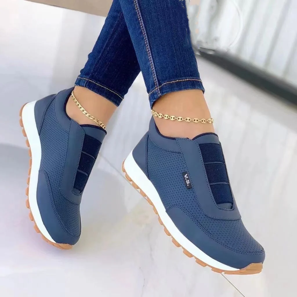 Women's Flats Shoes Elastic Band Design Shoes Platform Sneakers - Image 2
