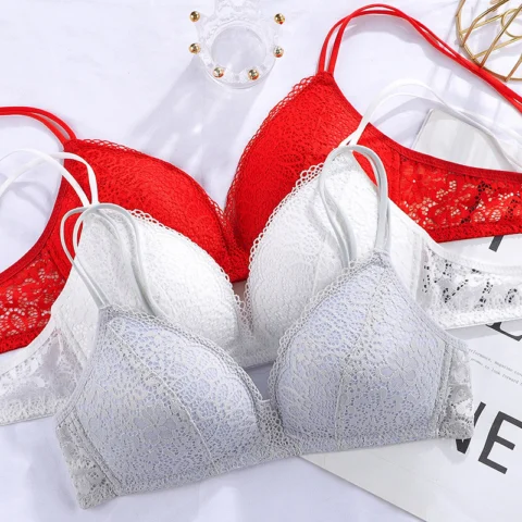Women's Lace Thin Clothes Without Steel Ring Push Up Bras