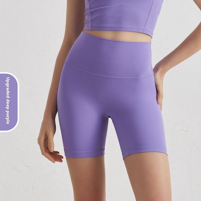 Double-sided Grinding Shorts Yoga Pants Female High Waist Track Shorts - imagine 9