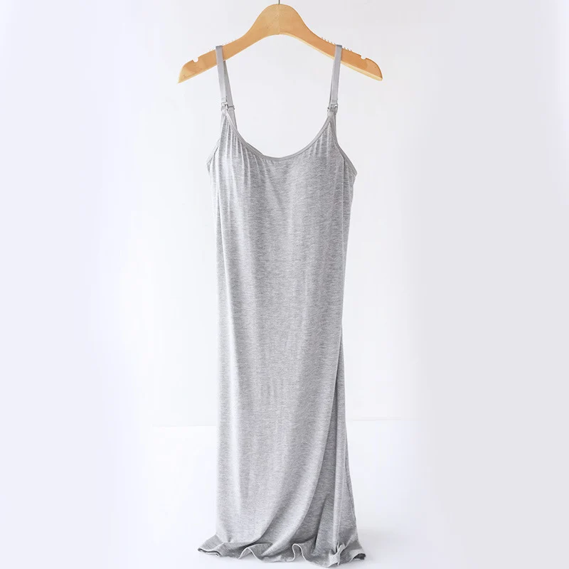 Women's Plus Size Loose Camisoles For Breastfeeding Base Skirt With Chest Pad Sunderwear-free - Image 8