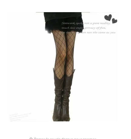 Women's black sexy fish net pattern jacquard tights pantyhose - Image 7