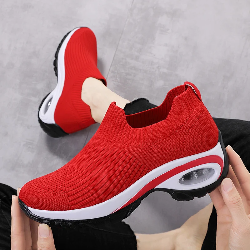 Women's Sneakers Air Cushion Mesh Breathable Running Sports Shoes - Image 8