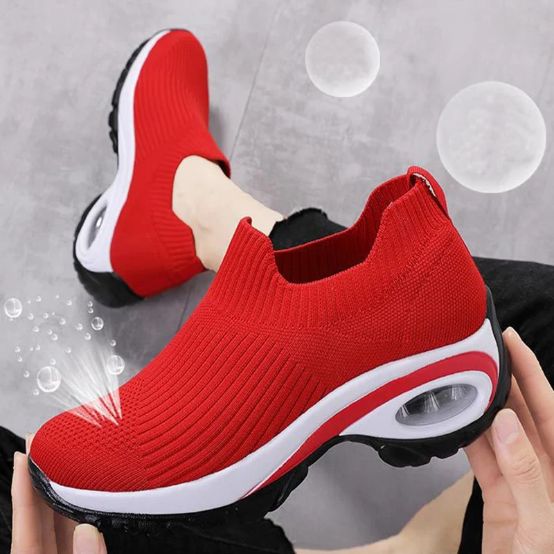 Women's Sneakers Air Cushion Mesh Breathable Running Sports Shoes - Image 9
