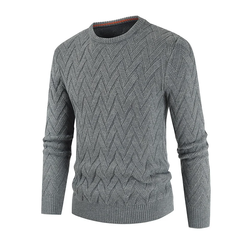 Men's Essential Solid Round-Neck Slim Sweater - Image 5