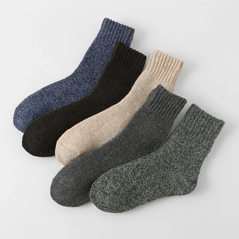 Women's Thick Warm Terry Socks In A Retro Color Palette - Image 7