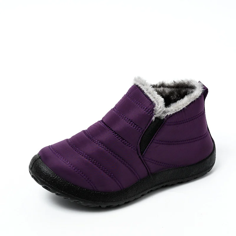 Unisex Keeping Warm Ankle Boots Men Winter Snow Boots Shoes Women Man Waterproof Lightweight Flat Plus Size Shoe - Image 6
