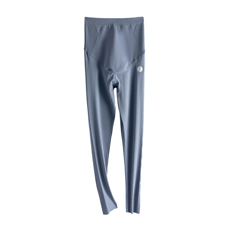 Fleece-lined Belly Support Pregnant Women Leggings Cropped Pants - Image 7