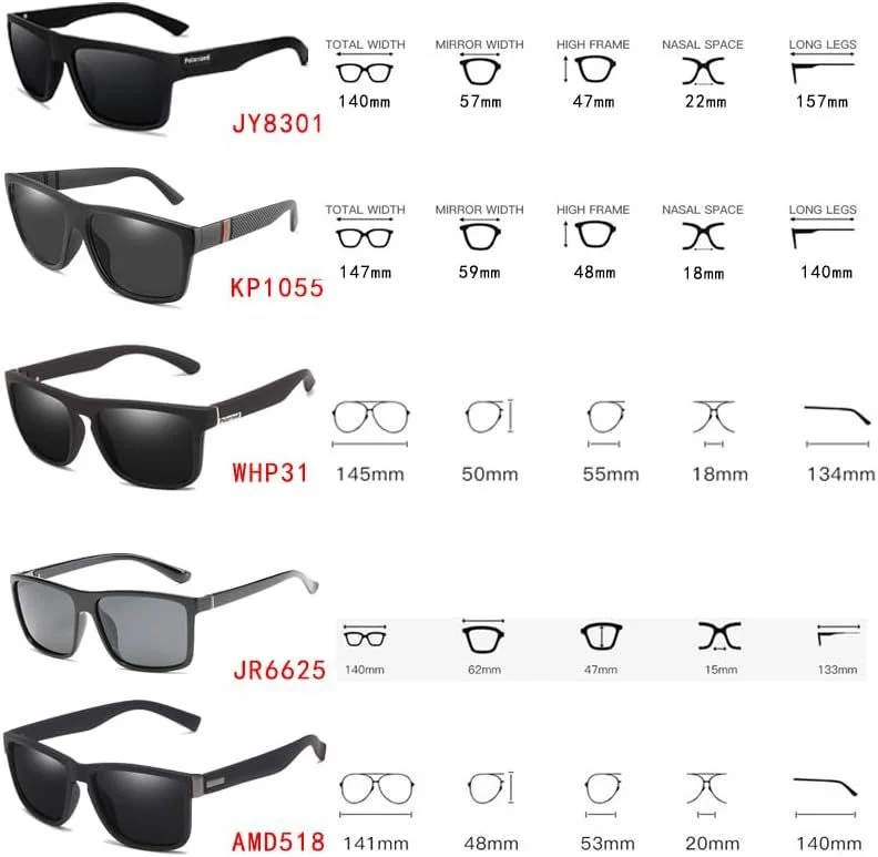 Polaroid Sunglasses Unisex Square Vintage Sun Glasses Sunglases Polarized Sun Glasses Retro Feminino For Women Men - Image 4