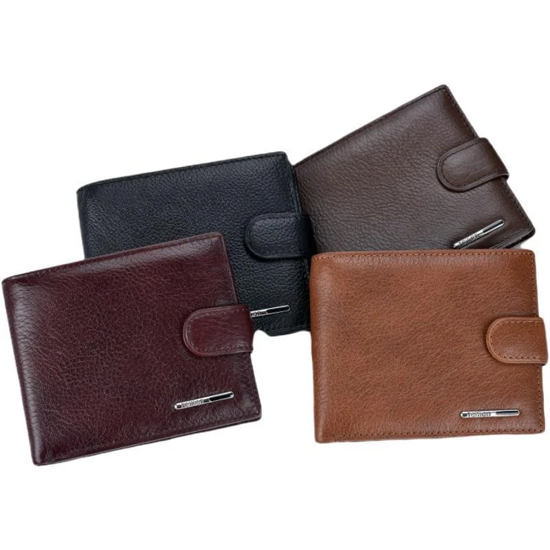 Men's Leather Wallet Multifunctional Short
