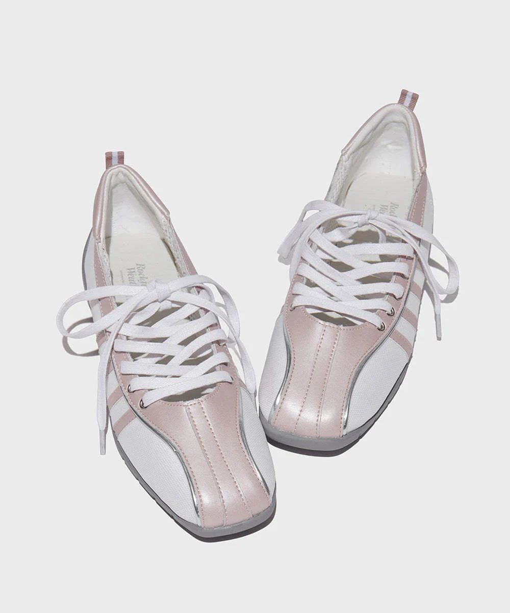 Womens Niche Square-toe Ballet Flats With Crisscross Straps - Image 8