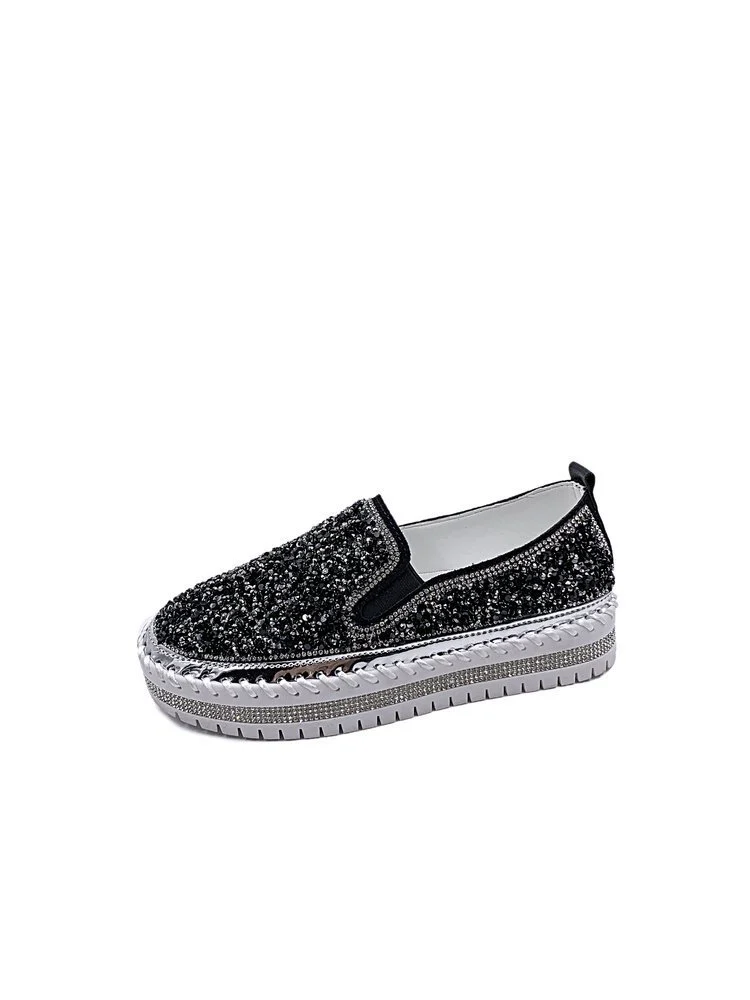 Women's Casual single shoes flat bottom wild spot loafers - Image 2