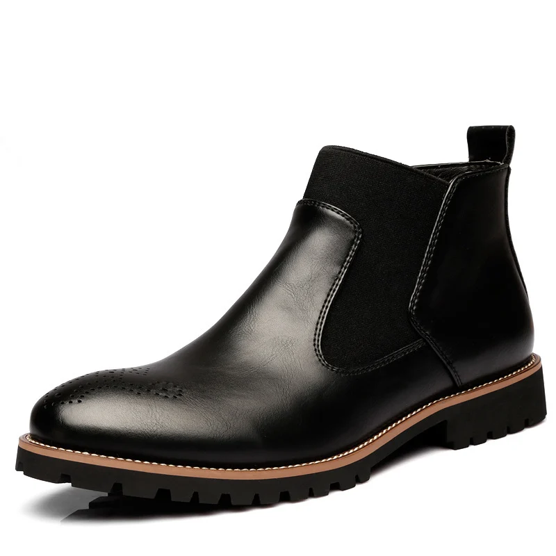 Men's Brock Leather Boots Shoes Martin Boots - Image 2