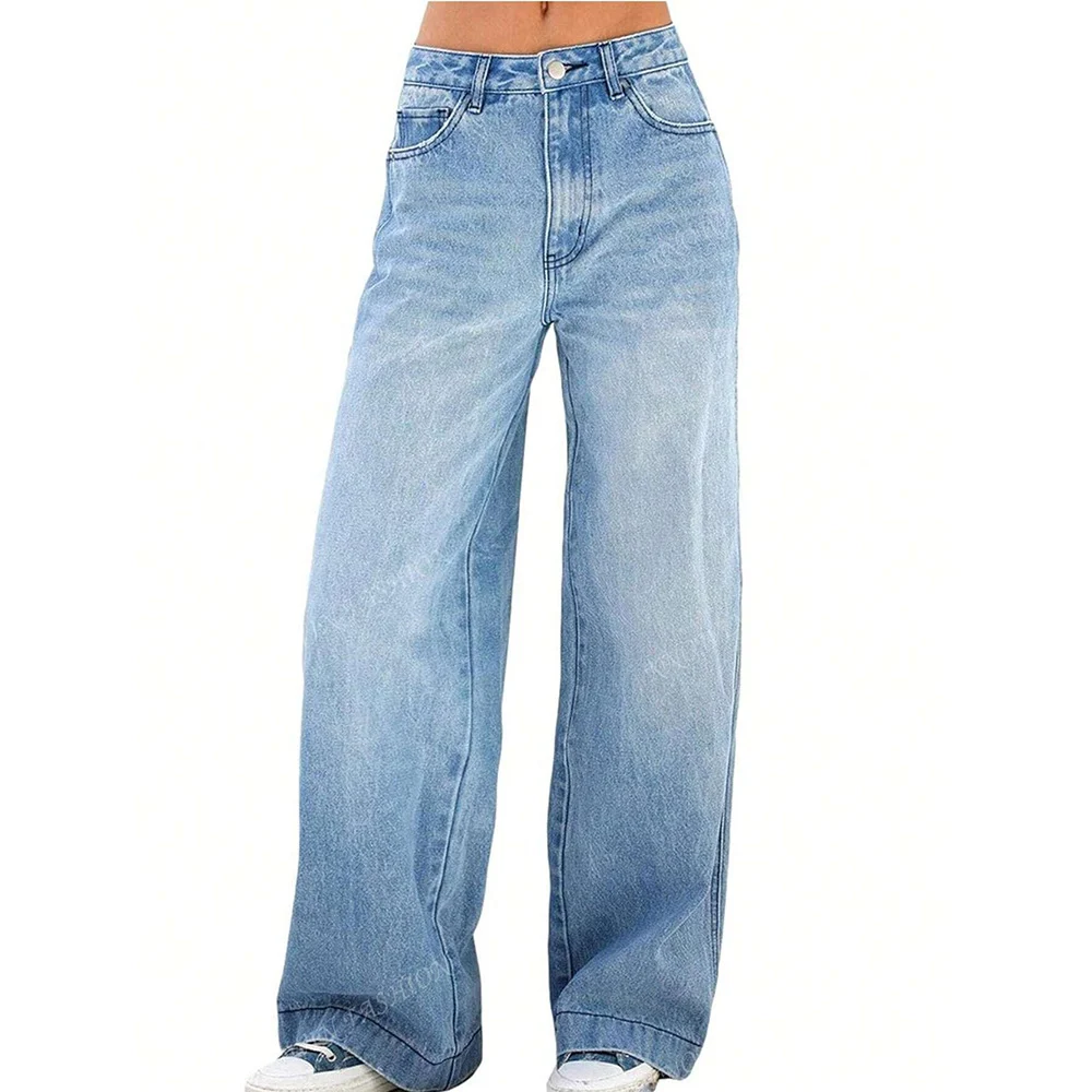 Women's Style Vintage Wide-leg Loose Straight-leg Long Pants - Image 2