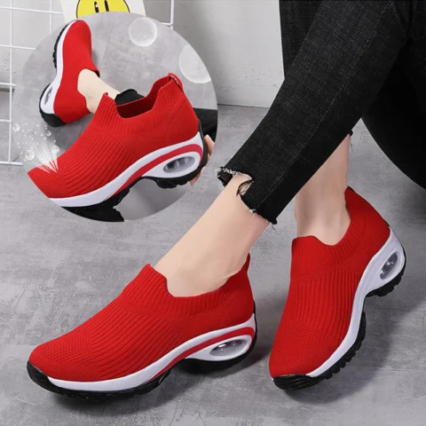 Women's Sneakers Air Cushion Mesh Breathable Running Sports Shoes