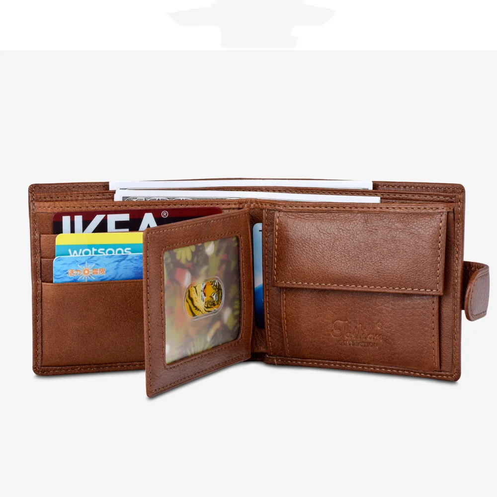 Men's Leather Wallet Multifunctional Short - Image 4