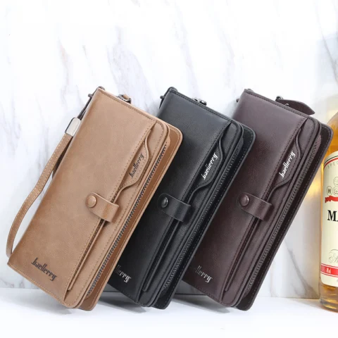 Men's Retro Leather Phone Bag Wallet | Multifunctional Crossbody Card Holder