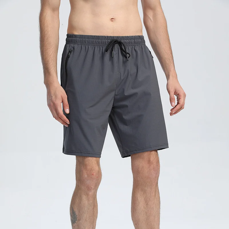 Men Summer Solid Quick Dry Loose 5 Inch Shorts, Casual Fitness Running Shorts For Student Morning Jog - Image 2