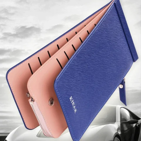 Unisex Large Capacity Card Holder Long Bank Card Credit Card Holder Multiple Card Slots Zipper Wallet