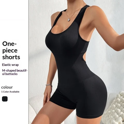 Women's New-style Yoga Wear Summer Back-hollowed One-piece Bodysuit