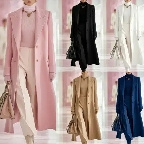Autumn Winter New European And American Cross-Border Women's Clothing Amazon Dragon And Phoenix Woolen Coat With Suit Collar Long Woolen Jacket