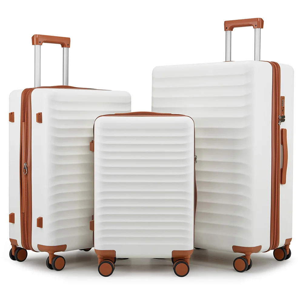 Unisex 3-Piece Travel Luggage Set – Pressure-Resistant Suitcases with Lock