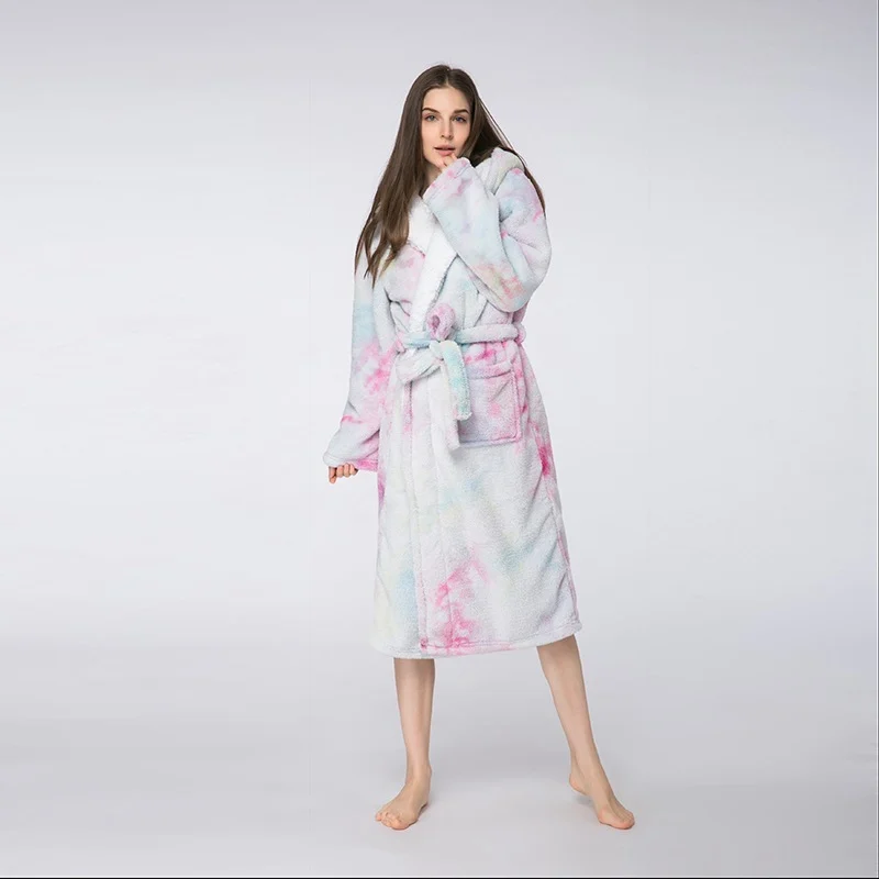 Women's Home Tie-Dye Bathrobes - Image 5