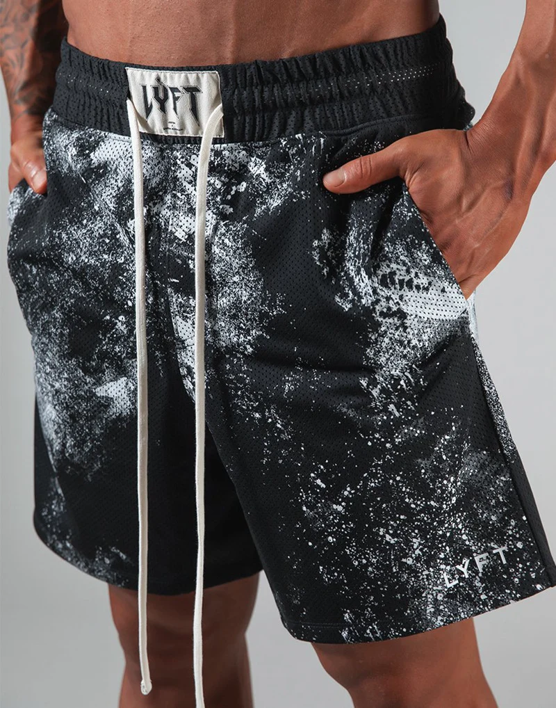 Fitness Sports Men Training Loose Mesh Breathable Shorts - imagine 4
