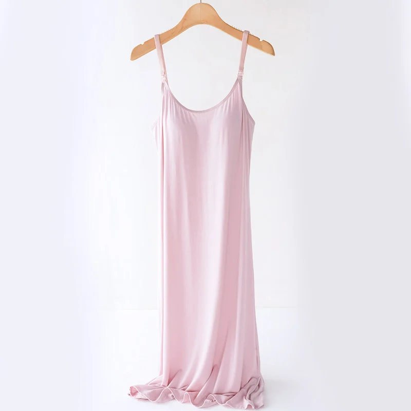 Women's Plus Size Loose Camisoles For Breastfeeding Base Skirt With Chest Pad Sunderwear-free - Image 7