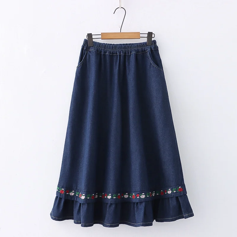 Fashion Embroidery Denim Skirt For Women - Image 2