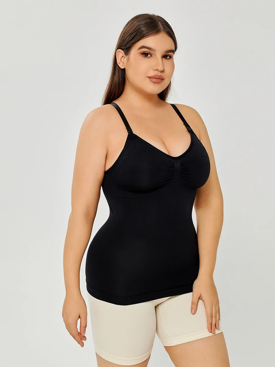 Women's Cotton Shelf Bra Camisoles Adjustable Spaghetti Strap Tank Tops - Image 6