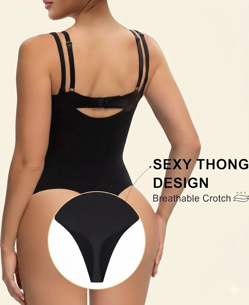 Women's Open Bust Shapewear Tummy Control Bodysuits Seamless Compression High Waisted Body Shaper - Image 5