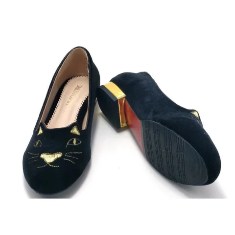 Women's Cute Black Cat Ballet Flats
