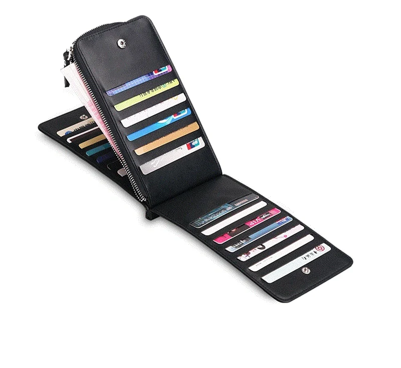 Unisex Large Capacity Card Holder Long Bank Card Credit Card Holder Multiple Card Slots Zipper Wallet - Image 10