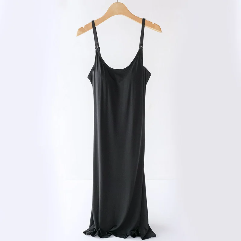 Women's Plus Size Loose Camisoles For Breastfeeding Base Skirt With Chest Pad Sunderwear-free - Image 5