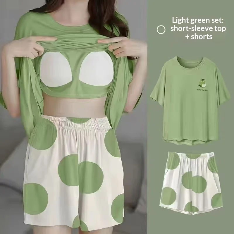 Women's Padded Bra Sleepwear Set - imagine 6