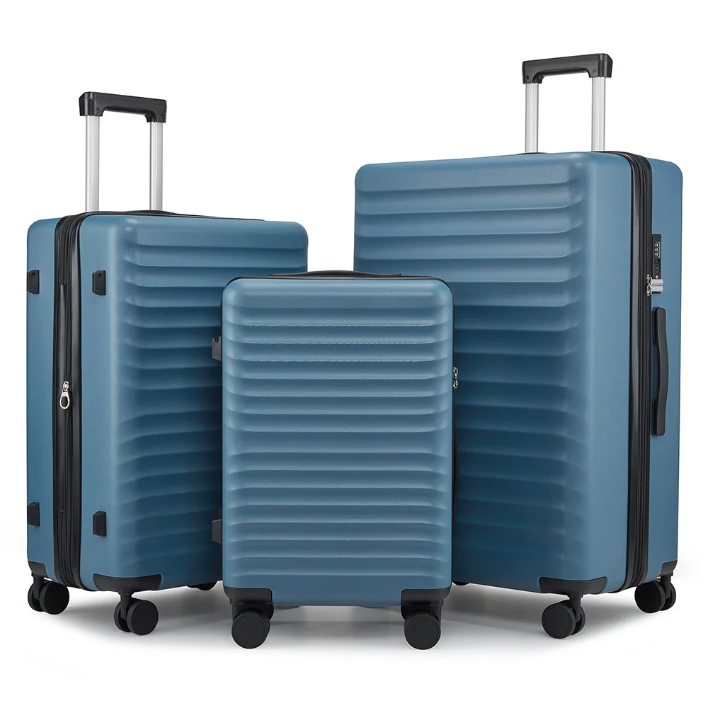 Unisex 3-Piece Travel Luggage Set – Pressure-Resistant Suitcases with Lock - Image 4