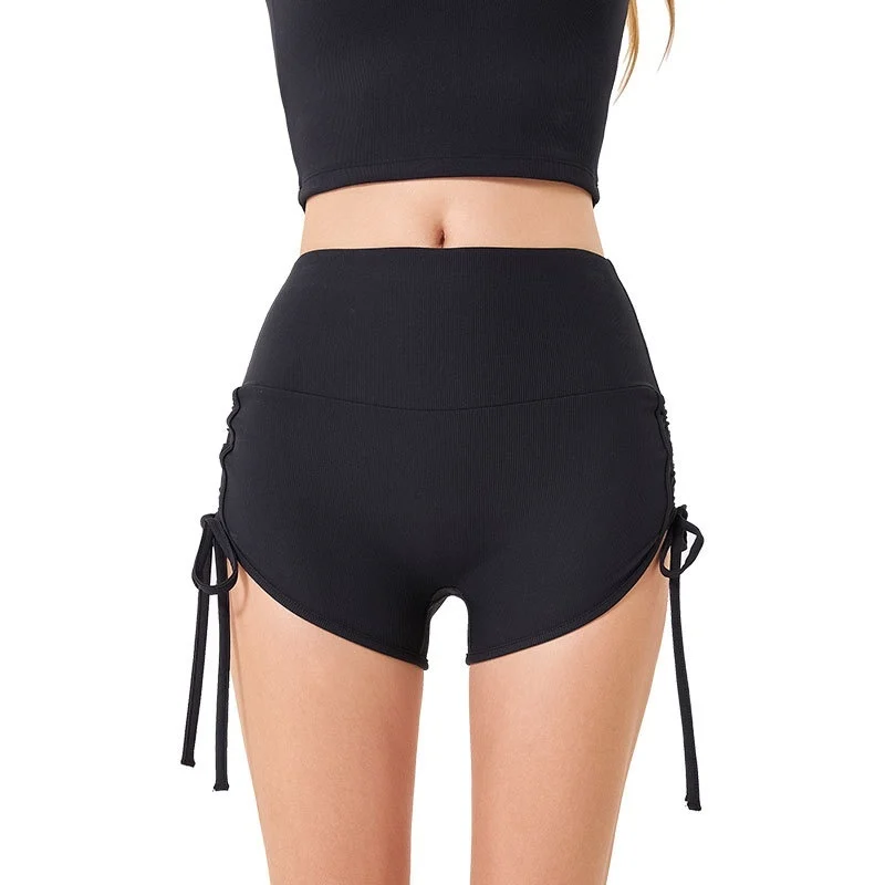 Thin Drawstring Sports Shorts Women's High Elastic Fitness Yoga Shorts - Image 5