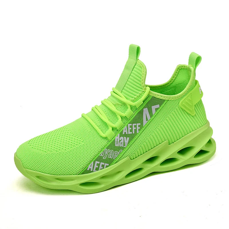 Men's Shoes Reflective Travel Sneakers Flyknit Breathable - imagine 2