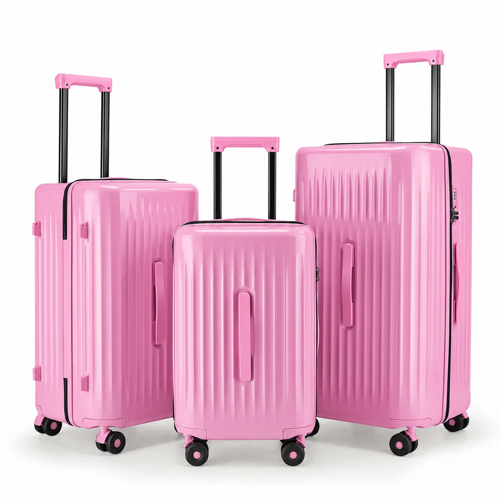 Unisex 3-Piece Travel Luggage Set – Pressure-Resistant Suitcases with Lock - Image 2