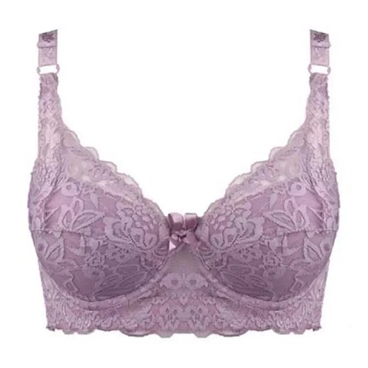 Women's High-end Thin Cotton Miscellaneous Multi-color Adjustable Steel Ring Push Up Bras Three Or Four Breasted - Image 3