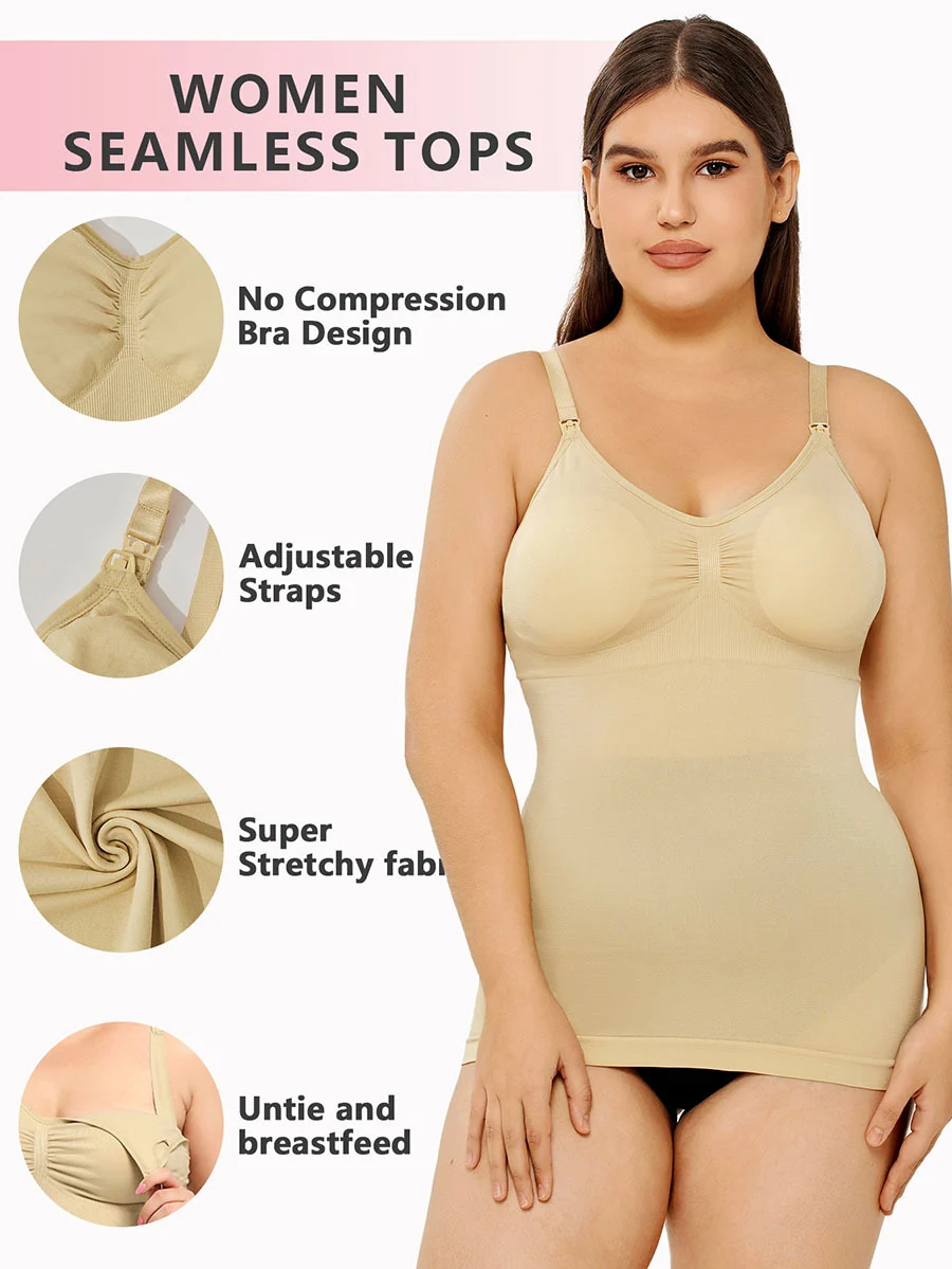 Women's Cotton Shelf Bra Camisoles Adjustable Spaghetti Strap Tank Tops - Image 2
