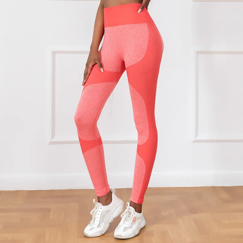 Women's Striped Printed Leggings – High-Waist Seamless Yoga Pants - Image 5