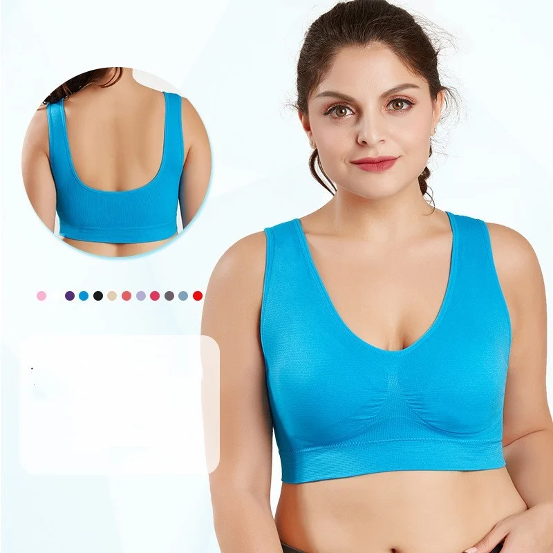 Women's Plus Size Bras Seamless Bra With Pads Big Size 5XL 6XL Bralette Push Up Brassiere Bra Vest - Image 2