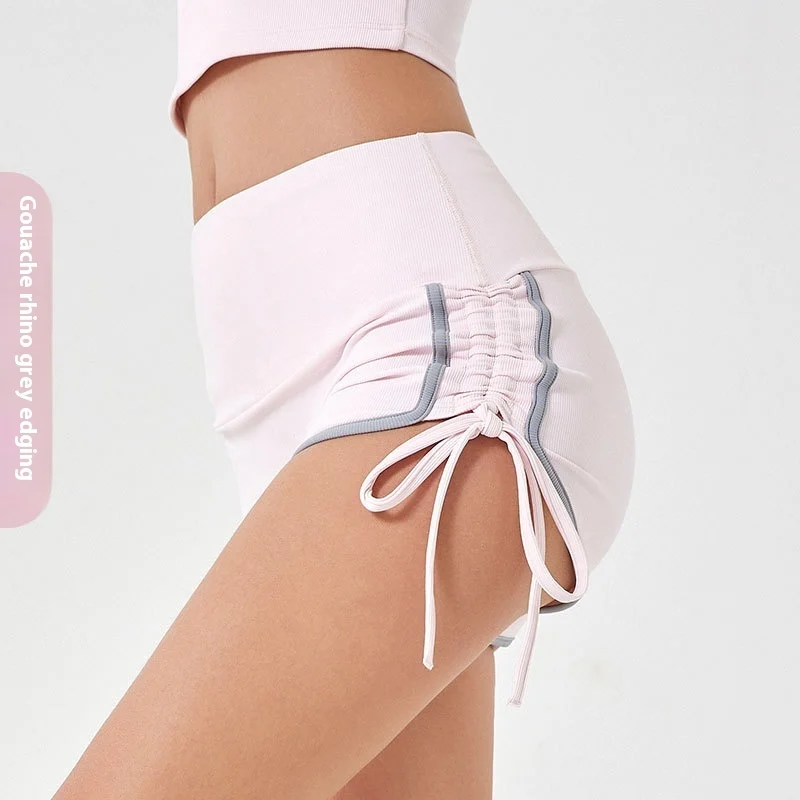 Thin Drawstring Sports Shorts Women's High Elastic Fitness Yoga Shorts - Image 8