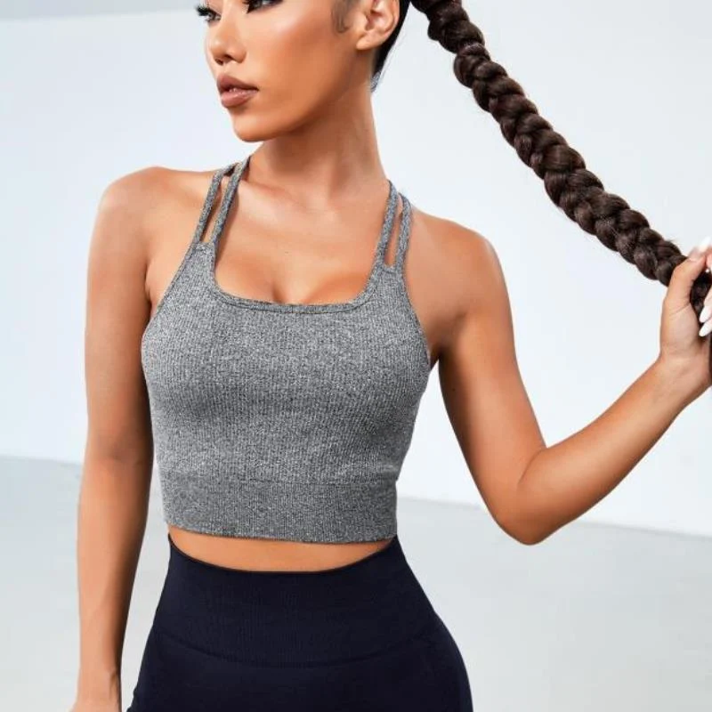 Women's Push-up Beauty Back High Elastic Fitness Vest - Image 9