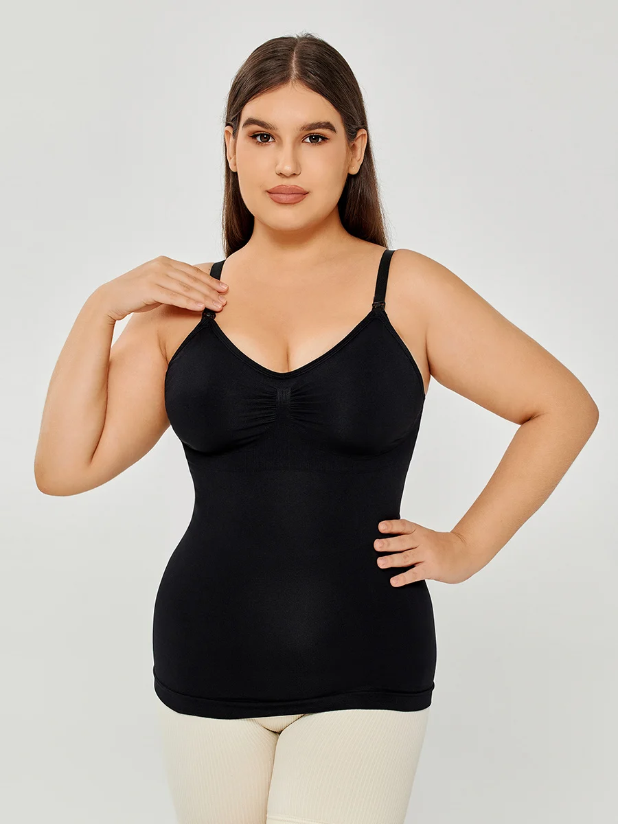 Women's Cotton Shelf Bra Camisoles Adjustable Spaghetti Strap Tank Tops - Image 10